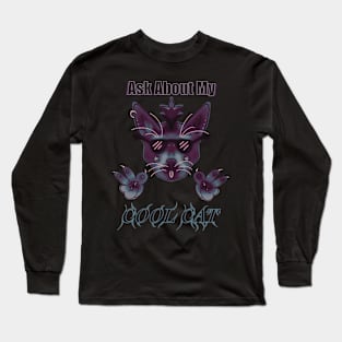 Goth Ask About My Cat Long Sleeve T-Shirt